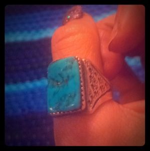 Sterling SilverRing w Turq. eleven grams